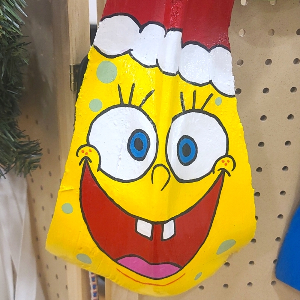 Sponge Bob themed Upcycled Palm Frond Universal animation design NWT